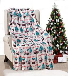 24 Pieces Cupcakes Holiday Throw Design Micro Plush Throw Blanket 50x60 Multicolor - Micro Plush Blankets
