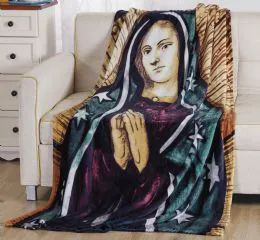 12 Bulk Mary Oversized Throw Blanket On Hanger