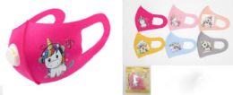 48 Pieces Kids Cloth Face Cover With Unicorn Design - PPE Mask