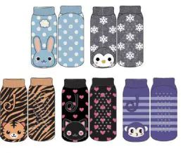 24 Wholesale Kids Polar Extrreme Thermal Sock Footie Critter Design