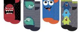 24 Pieces Boys Polar Extreme Thermal Sock Footie With Monsters - Boys Socks