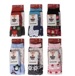 12 Wholesale Christmas Mommy And Me Matching Socks Assorted