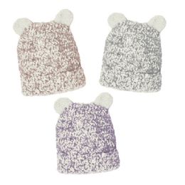 12 Wholesale Toddlers Soft Boucle Hat With Sherpa Lining