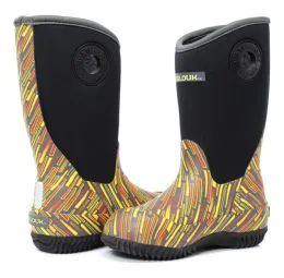 12 Wholesale Kids Premium High Performance Insulated Rain Boot In Yellow Zap