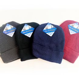 36 Pieces Mens Basic Soft Knit Hat - Winter Beanie Hats