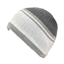 36 Pieces Mens Lined Striped Hat - Winter Beanie Hats