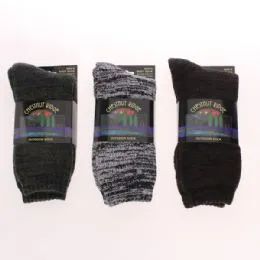24 Pieces Mens Bulky Marled Boot Socks - Mens Thermal Sock