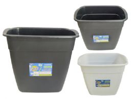 24 Units of Plastic Waste Bin Black And White Color - Waste Basket