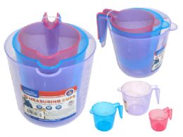 24 Pieces 3pc Plastic Measuring Cups - Measuring Cups and Spoons