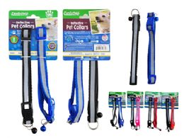 144 Pieces 2 Piece Reflective Pet Collar With Bell - Pet Collars and Leashes