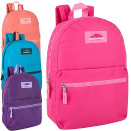 24 Pieces Classic 17 Inch Backpack Girl Assortment - Backpacks 17"