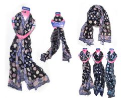 144 Pieces Scarf Assorted Color - Womens Fashion Scarves