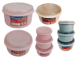 48 of 3 Piece Round Food Containers