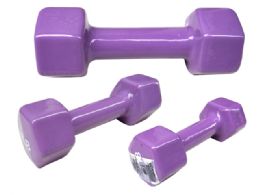 6 Wholesale Dumbbell 8lbs Purple Clr