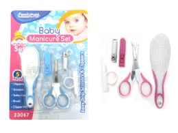 96 Wholesale Manicure Set 5 Piece Baby Design