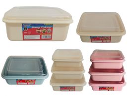 48 of 3 Piece Rectangular Food Containers