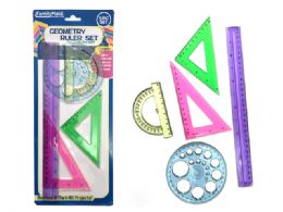 144 Pieces Geometry Ruler Set - Rulers