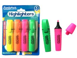 144 Units of Highlighters 4 Piece Set - Highlighter