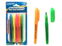 144 Wholesale Highlighters 5 Piece Assorted Color