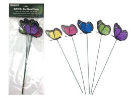 288 Wholesale 5pc Butterfly Stakes