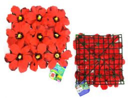 48 Units of Flower Mat Red - Artificial Flowers