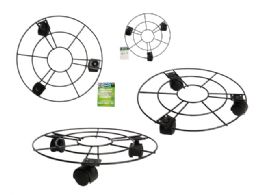 24 Pieces Plant Stand With Wheels - Garden Planters and Pots