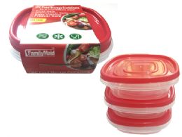 24 Wholesale 3 Piece Square Food Container