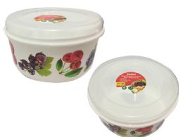 48 Wholesale Round Printed Food Container