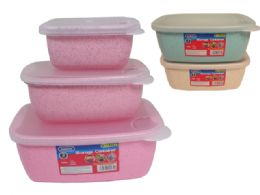 48 Bulk 3pc Rectangle Food Containers