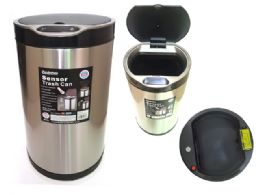 6 Units of Premium Stainless Steel Sensor Trash Can - Waste Basket