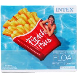 6 Pieces 69"x52" French Fries Float In Color Box, Dsgn For Adults - Summer Toys