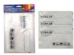 144 Wholesale Easy Slide Storage Pouches