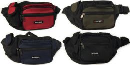 24 Wholesale Waist Pack/belt Wallet/fanny Pack Sport Assorted