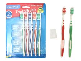 72 Wholesale Toothbrushes 5 Piece Set