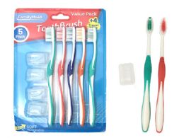72 Wholesale Toothbrushes 5 Piece Set