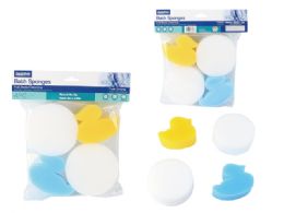 72 Pieces 4 Piece Bath Sponges - Bath And Body