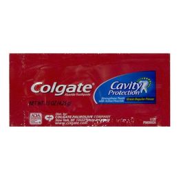 50 Pieces Travel Size Colgate Regular SinglE-Use Toothpaste - 0.15 Oz. Foil Pack - Toothbrushes and Toothpaste