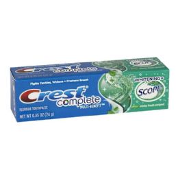 36 Pieces Crest Plus Scope Whitening Toothpaste - 0.85 Oz. - Hygiene Gear