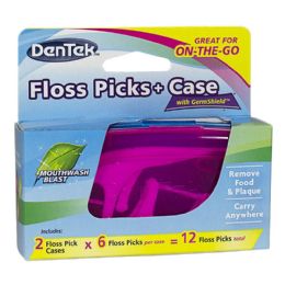 6 Wholesale Floss Picks Dentek On The Go Floss Picks 2 Packs Of 6