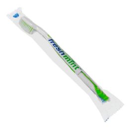 12 Wholesale Adult Rubber Handle Toothbrush