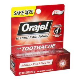 6 Wholesale Travel Size Toothache Relief Gel 0.25 Oz.