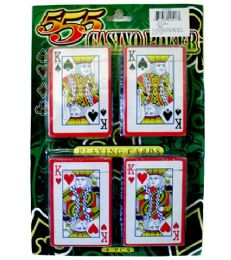 72 Wholesale 4pk Playing Cards 10x7 in