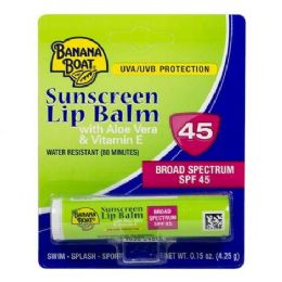 10 Wholesale Sunscreen Spf 45 Lip Balm With Aloe - 0.15 Oz.