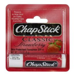 12 Wholesale Classic Strawberry Lip Balm - 0.15 Oz. Stick