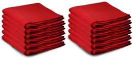 120 Pieces Yacht & Smith 50x60 Warm Fleece Blanket, Soft Warm Compact Travel Blanket Solid Red - Fleece & Sherpa Blankets