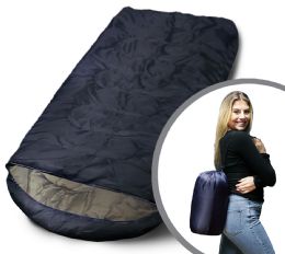 Camping Lightweight Sleeping Bag 3 Season Warm & Cool Weather Navy - Camping Sleeping Bags