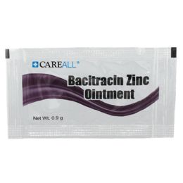 1728 Pieces Careall 0.9 G Bacitracin Zinc Ointment Packet - Hygiene Gear