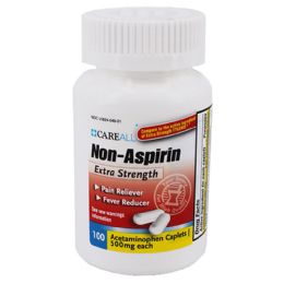 24 Wholesale Careall Acetaminophen Caplets, 500mg