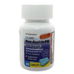 24 Wholesale Careall Acetaminophen Pm Caplets, 500mg