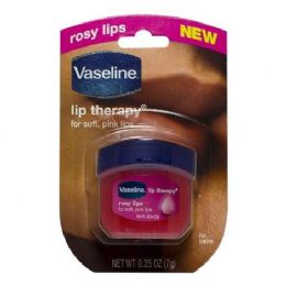 48 Bulk Travel Size Vaseline Lip Therapy Vaseline Lip Therapy Rosy Lips 0.25 Oz. Jar